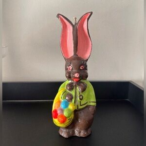 Vintage Colorful Easter Bunny Candle 🐰🕯️✨
